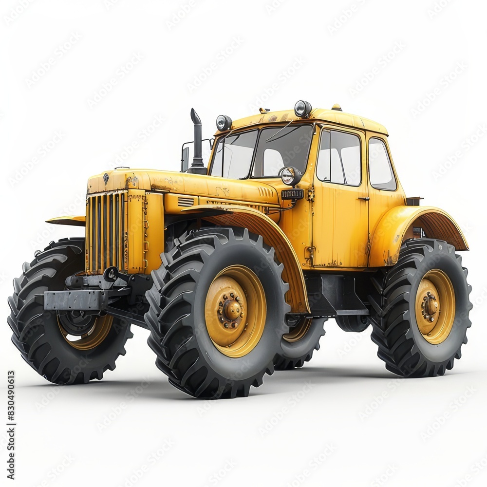Tractor isolated on white background
