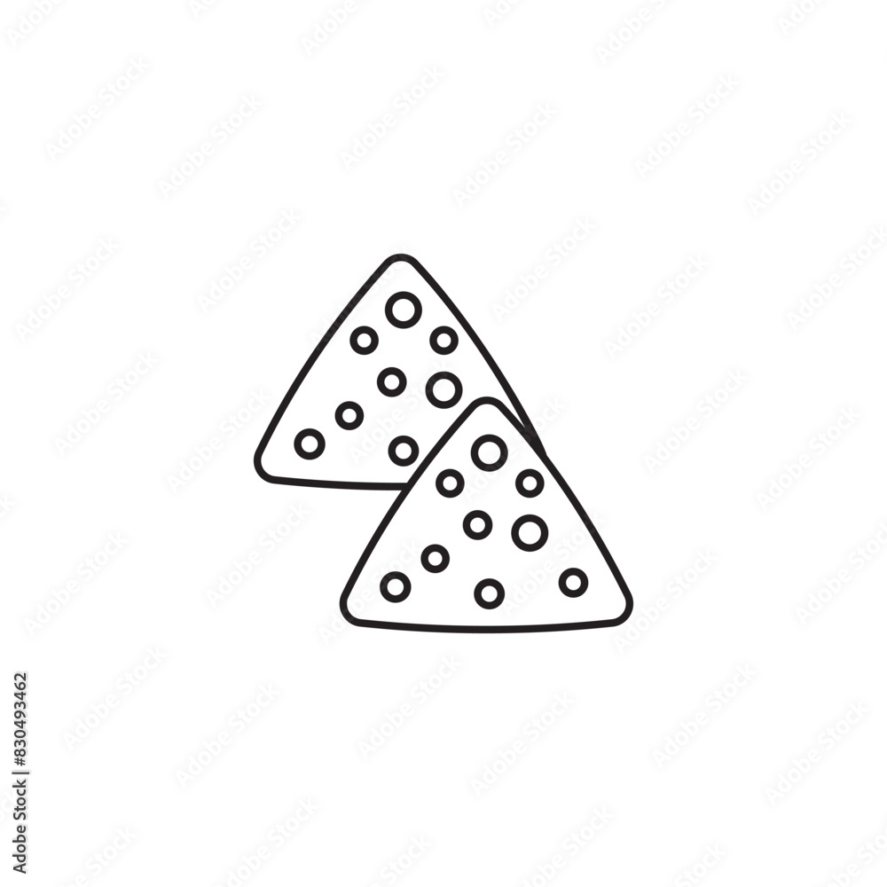 Nachos icon design with white background stock illustration Nachos icon design with white background stock illustration