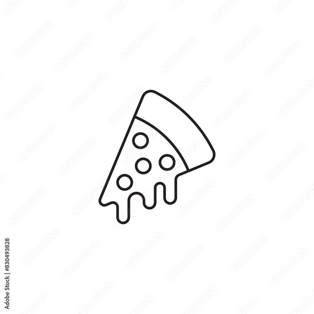 Pizza Slice icon design with white background stock illustration Pizza Slice icon design with white background stock illustration