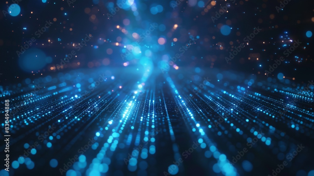 Obraz premium blue abstract technology background of high speed global data transfercomputing.