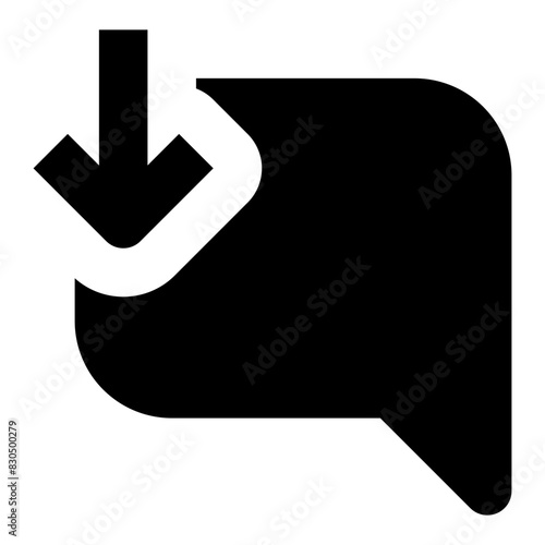 comment download solid icon for ui