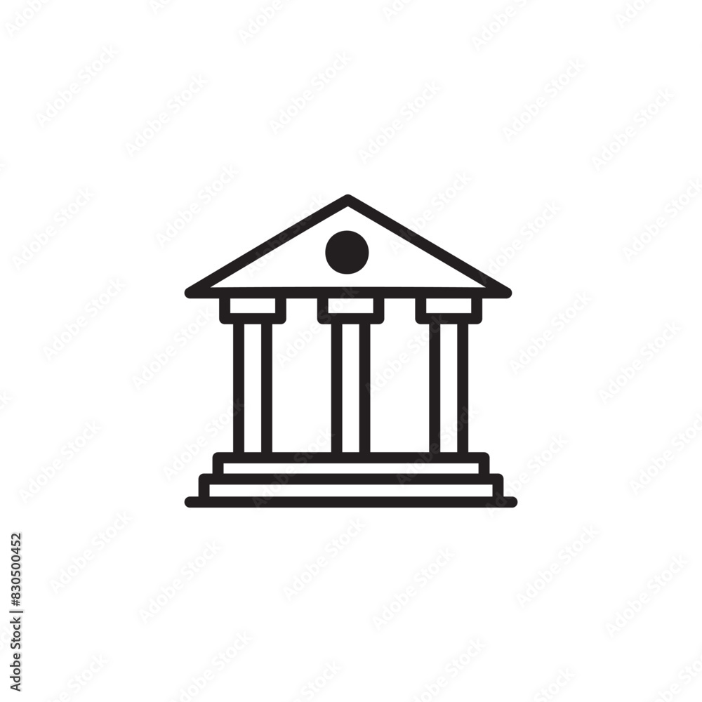 Bank icon design with white background stock illustration Bank icon design with white background stock illustration