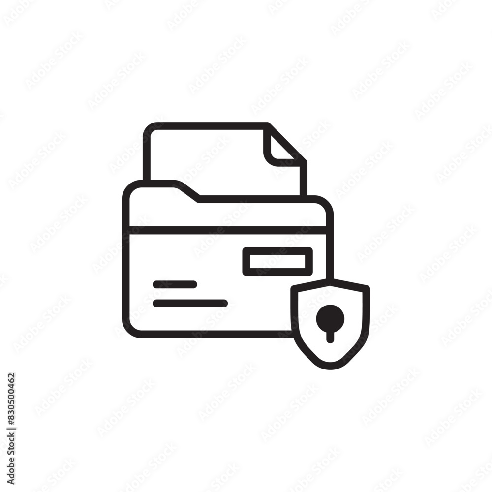 Document Security icon design with white background stock illustration Document Security icon design with white background stock illustration