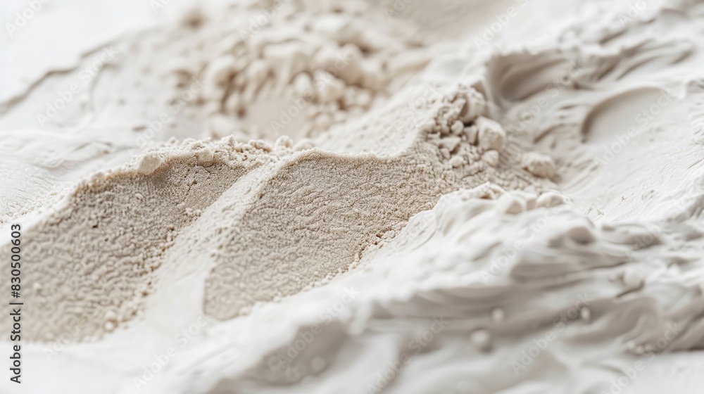 Close up image of kinetic sand on a white background Close up image of kinetic sand on a white background