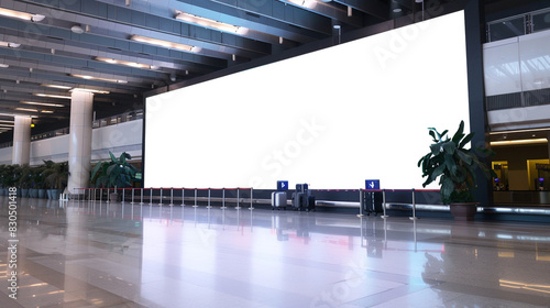 Vast and clear billboard facing the luggage collection area at an airport.