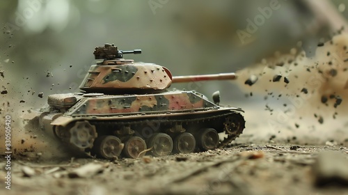 A small tank toy fighting