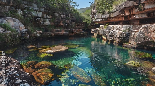 A stunning natural habitat in the national park of chapada dos veadeiros