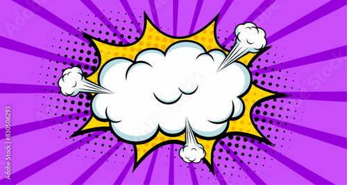 Blank dialogue balloon comic concentrated line