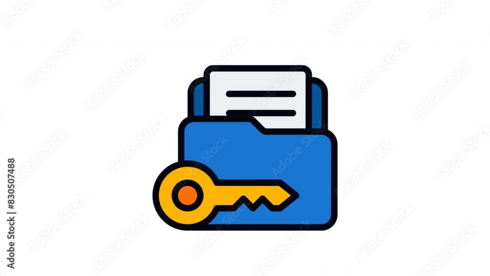 Cybersecurity filled line icon loopable, Full HD resolution and alpha channel Cybersecurity filled line icon loopable, Full HD resolution and alpha channel