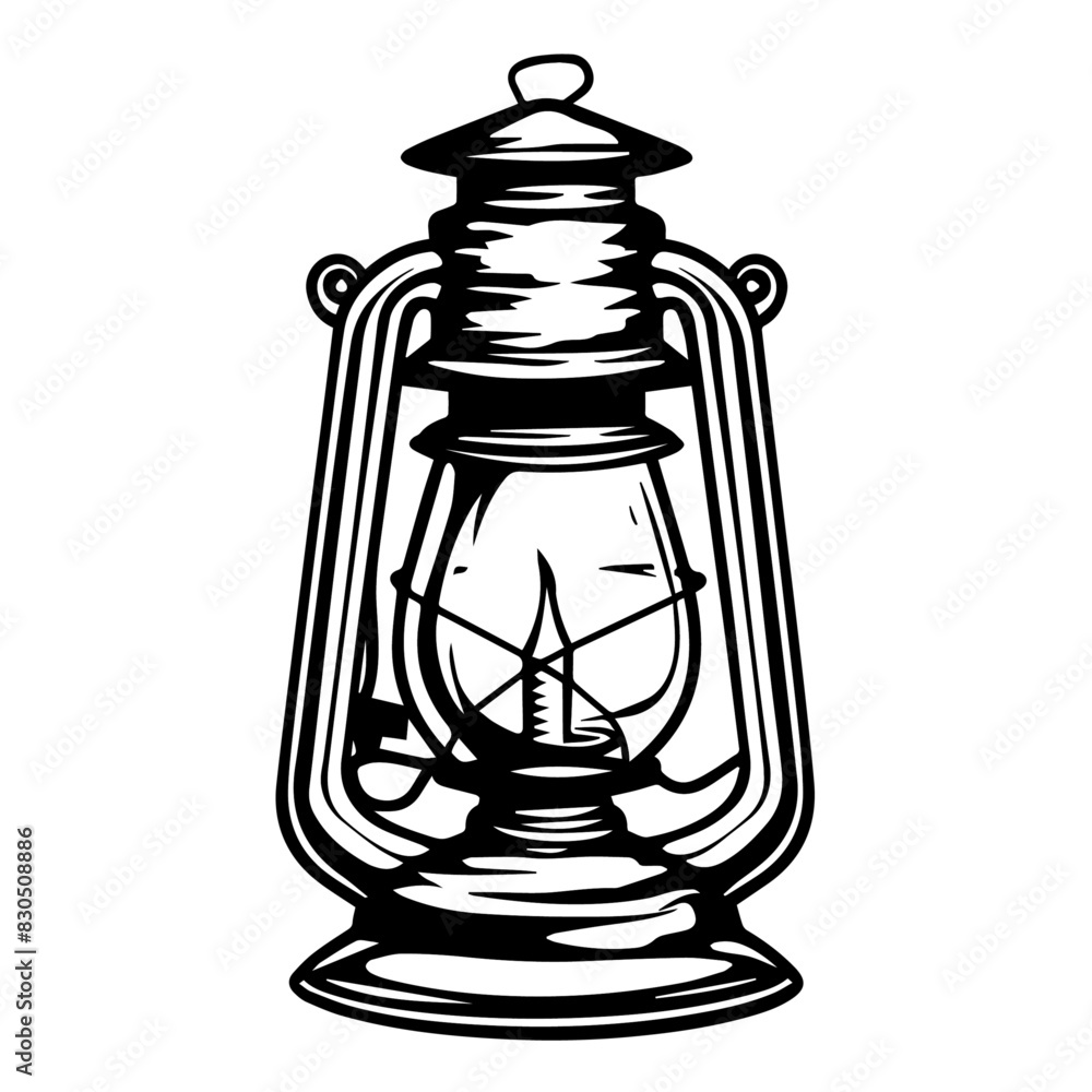 Minimalist Lantern Linocut Vector Icon - High Contrast Black and White Design Minimalist Lantern Linocut Vector Icon - High Contrast Black and White Design