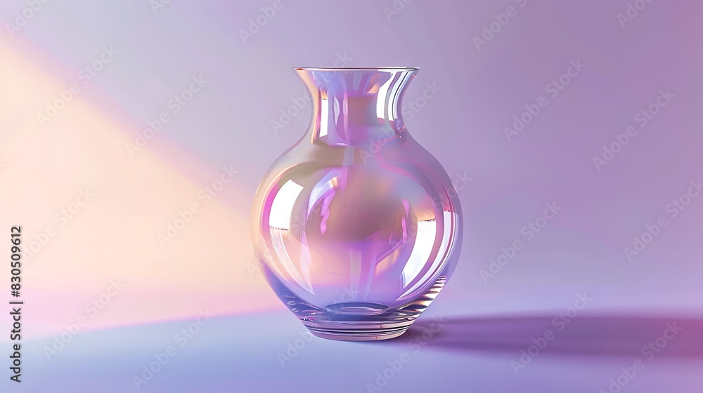Glass vase isolated on purple Glass vase isolated on purple