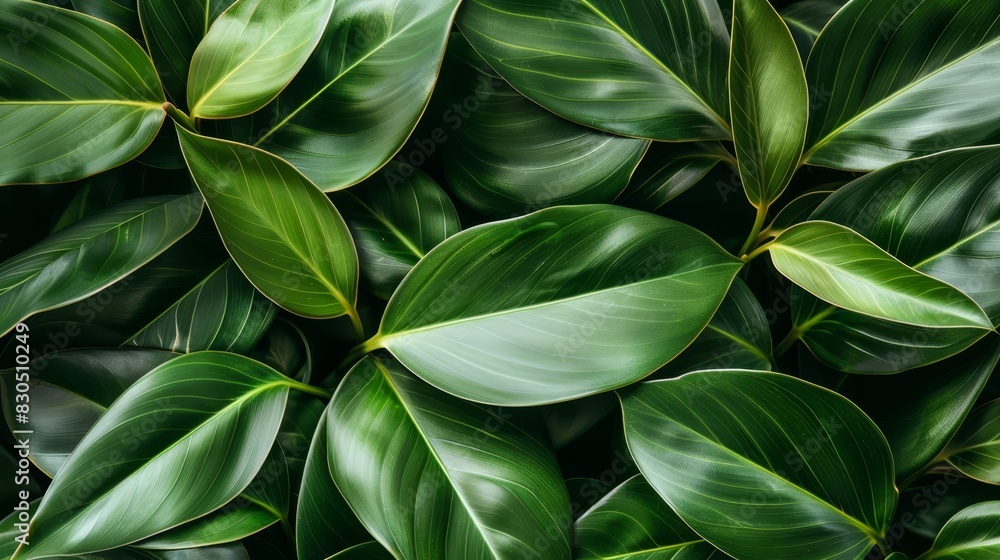 A close-up of a green plant with abundant leaves on both sides Leaves cover the sides of other leaves beyond A close-up of a green plant with abundant leaves on both sides Leaves cover the sides of other leaves beyond