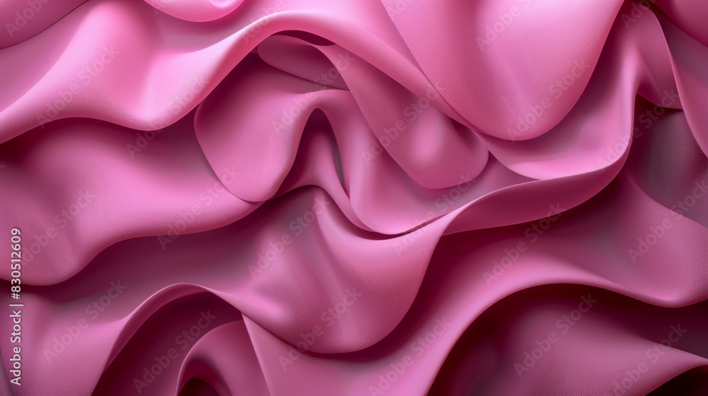 Obraz premium A close-up of a pink fabric with an expansive ruffle at its bottom