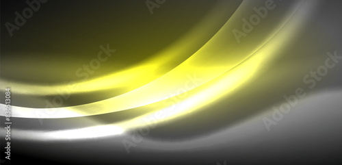 Neon-lit waves surge across background, mesmerizing dance of luminescence and motion. Dynamic backdrop captures essence of energy and modern aesthetics