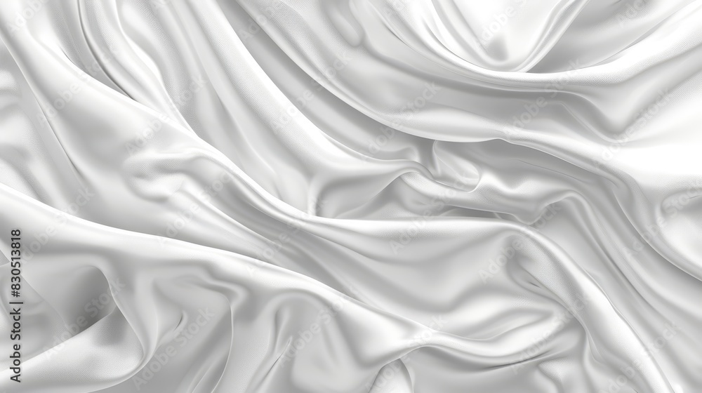 Fototapeta premium A tight shot of a white fabric featuring undulating patterns at the top and base The lower portion of the image also displays this textured design