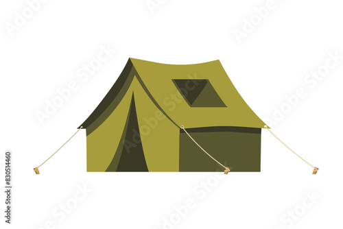 Green Camp tent vector. Green camping Tent