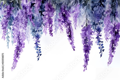 Lavender flowers blossom hanging nature. photo