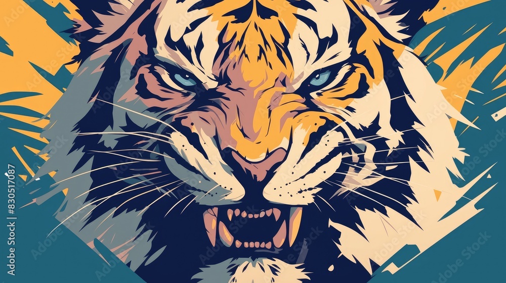 Fototapeta Icon of the Tiger Bar Software logo