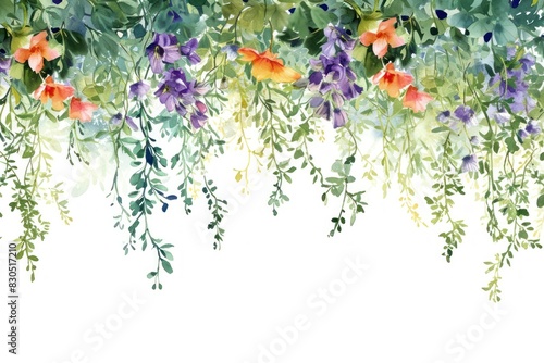 Fototapeta Naklejka Na Ścianę i Meble -  Wildflowers nature hanging pattern.