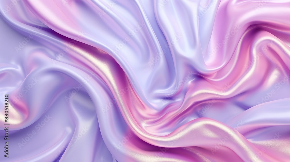 Close-up view of purple and pink fabric with wavy design at the bottom of the image Close-up view of purple and pink fabric with wavy design at the bottom of the image