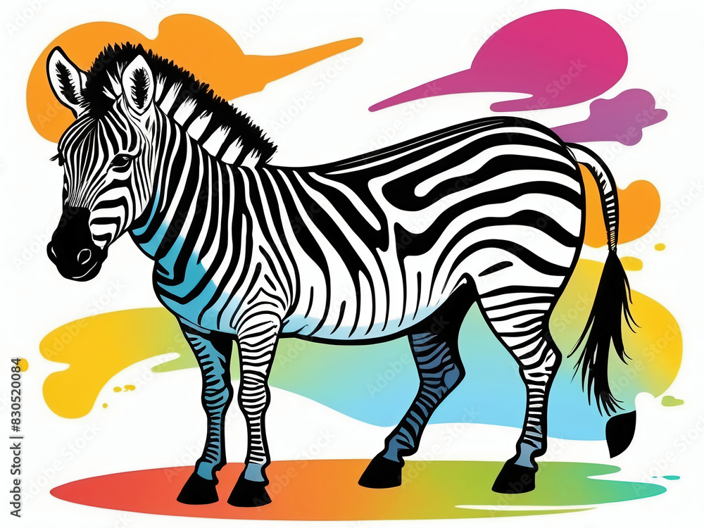 Fototapeta premium zebra 5: wildlife, zoo, safari, stripes, animal print, black and white