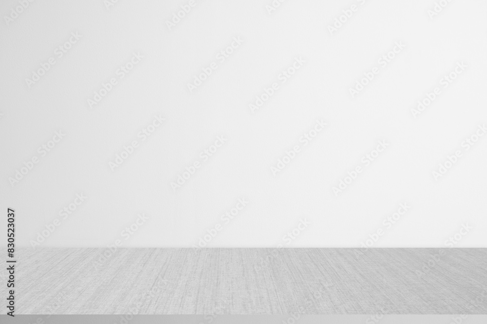 Fototapeta premium Wall interior background, studio and backdrops show products.with shadow from window color white and grey. background for text insertion and presentation product