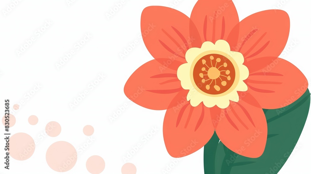 A vibrant red blossom atop a verdant foliage plant, adorned with subtle white specks A vibrant red blossom atop a verdant foliage plant, adorned with subtle white specks