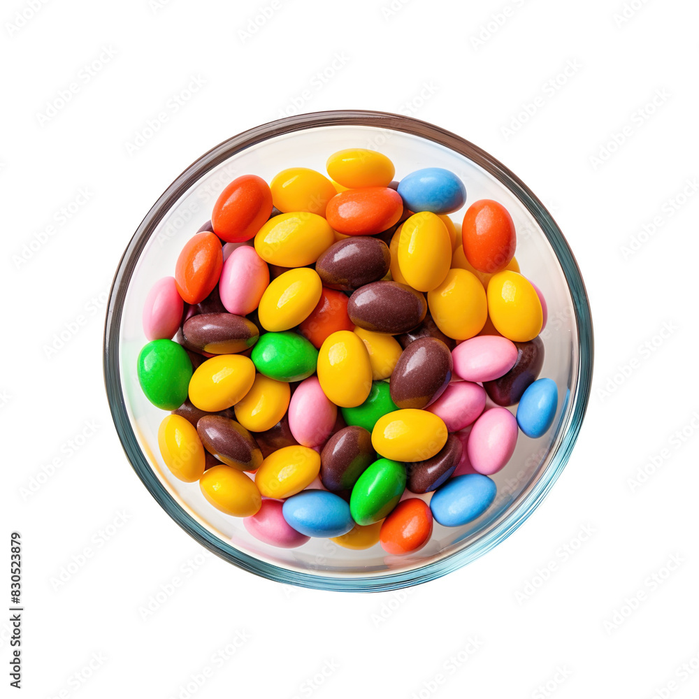 Colorful chocolate candy pills in bowl, isolated on transparent background Remove png, Clipping Path, pen tool Colorful chocolate candy pills in bowl, isolated on transparent background Remove png, Clipping Path, pen tool