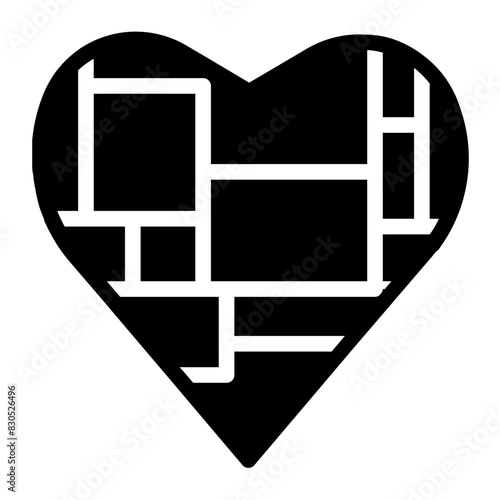 heart of bricks glyph style