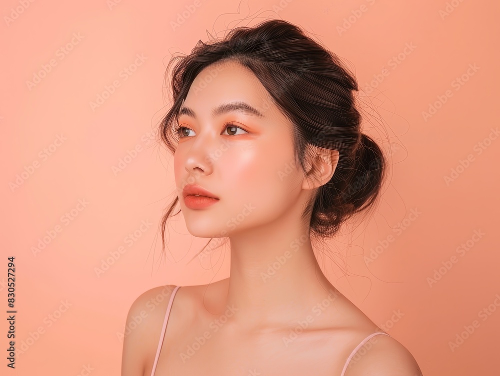  woman, beauty, hair, face, model, skin, fashion, makeup, person, one, smiling, care, eyes, head, studio, smile, brunette, closeup, people, glamour, hairstyle, looking, lady, naked, clean 