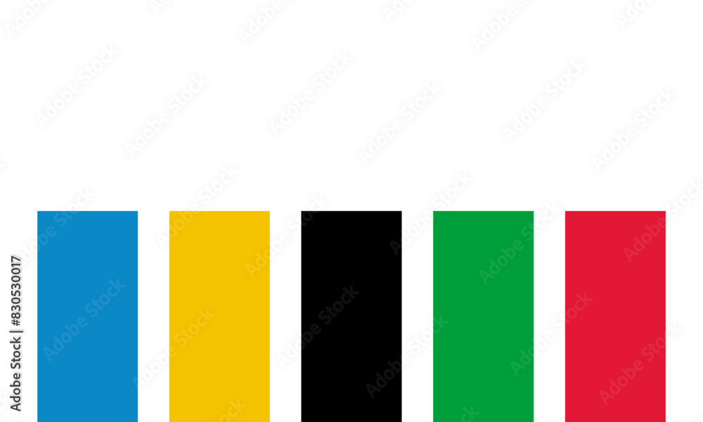 Olympic stripe line color banner background. Vector illustration
