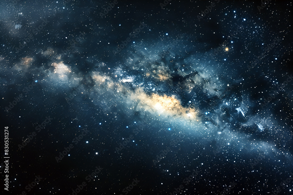 Naklejka premium Abstract nebula illustration with a dreamy and ethereal feel