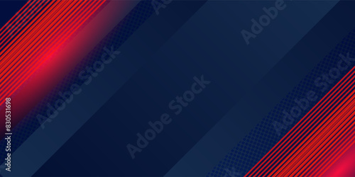Blue red abstract presentation background with stripes lines