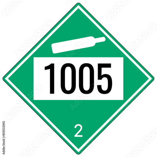 Hazardous material sign class 2 1005
