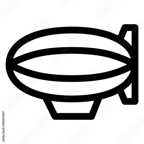 dirigible line icon  vector illustration isolated on white background