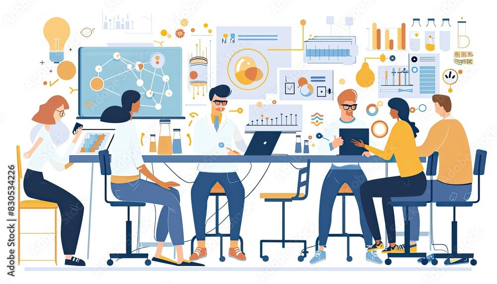 Research collaboration team office industry project business lab design. --ar 7:4 Job ID: 6ab79c8c-2d96-44ff-a39f-46755bc58c37 Research collaboration team office industry project business lab design. --ar 7:4 Job ID: 6ab79c8c-2d96-44ff-a39f-46755bc58c37