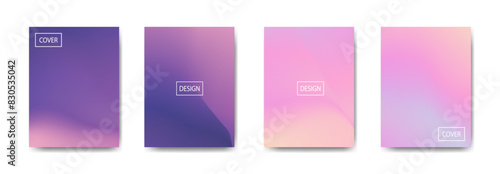 set of abstract background with beautiful gradation color, colorful background for poster flyer banner backdrop.vertical banner.cool fluid background vector illustration
