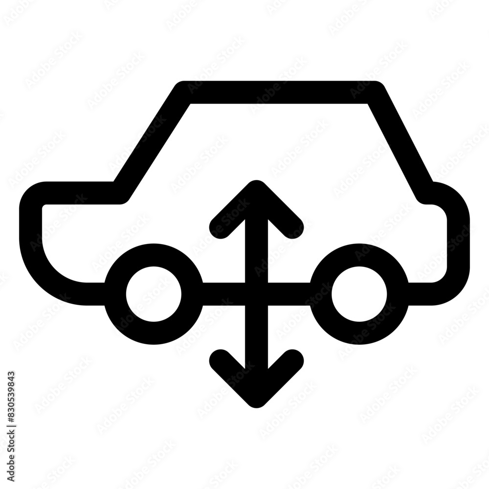 suspension line icon vector illustration isolated on white background suspension line icon vector illustration isolated on white background