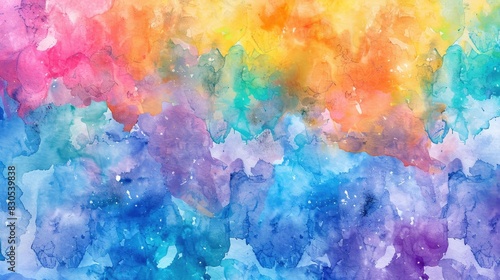 Watercolor background with hand painted seamless texture © TheWaterMeloonProjec