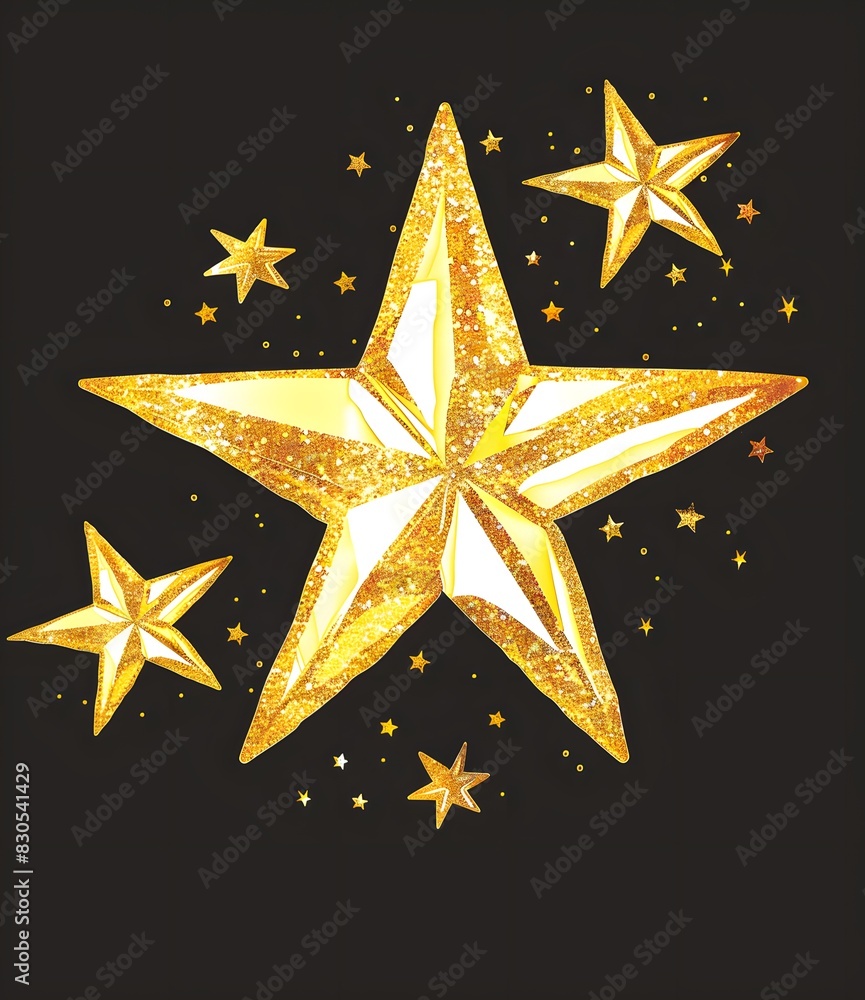 Golden star graphic design element. Golden star graphic design element.