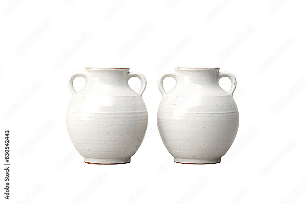 Elegant Alabaster Vessels Embracing Harmony on White or PNG Transparent Background. Elegant Alabaster Vessels Embracing Harmony on White or PNG Transparent Background.