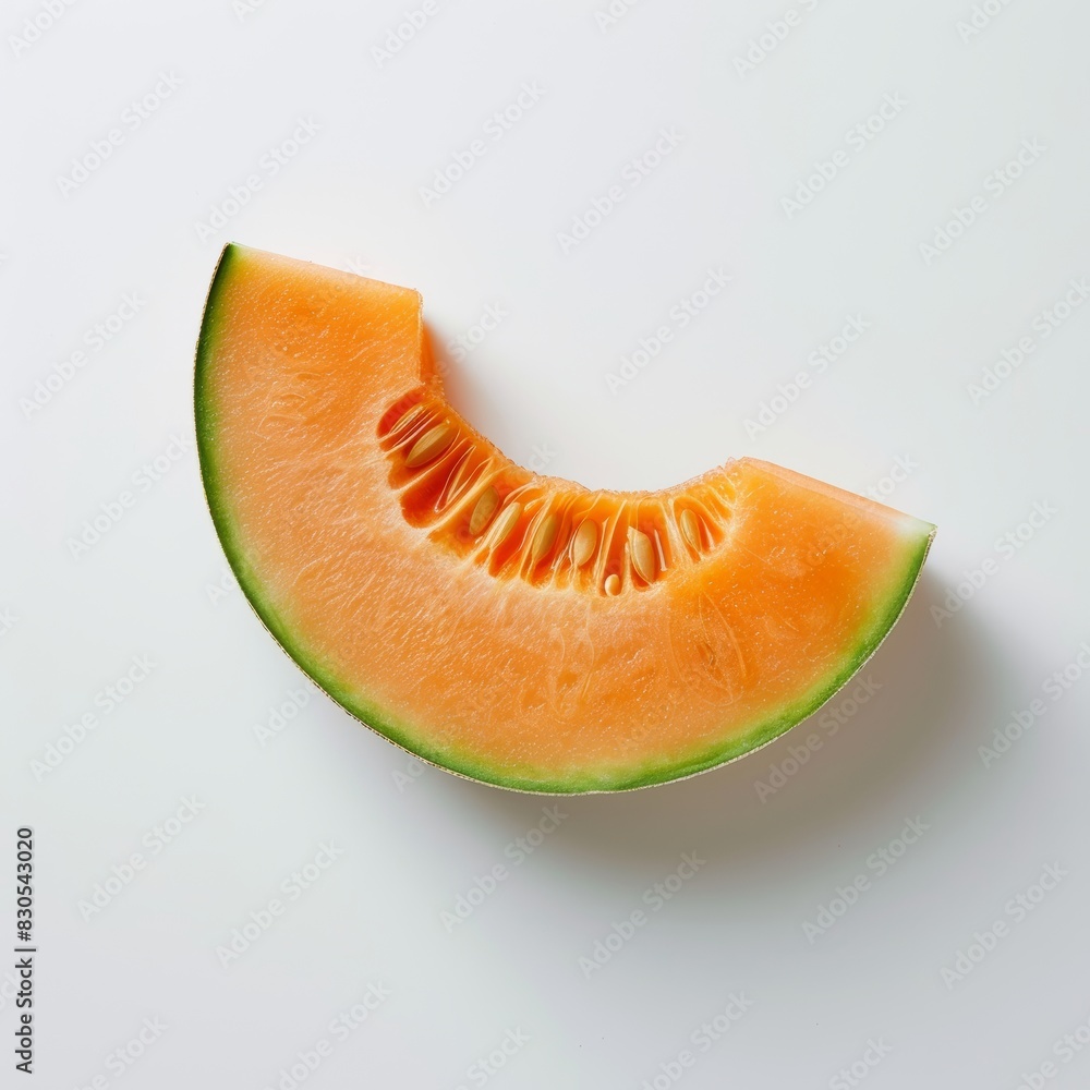 Fresh Melon Slice on White Background for Healthy Eating Concepts Generative AI Fresh Melon Slice on White Background for Healthy Eating Concepts Generative AI