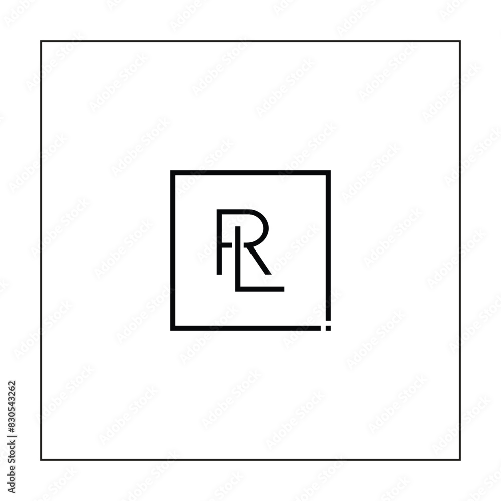 RL Vector Logo Template - Simple Icon for Initial Letter R and L Monogram RL Vector Logo Template - Simple Icon for Initial Letter R and L Monogram