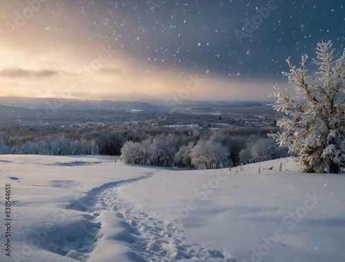 Wallpaper Mural snow covered trees Torontodigital.ca