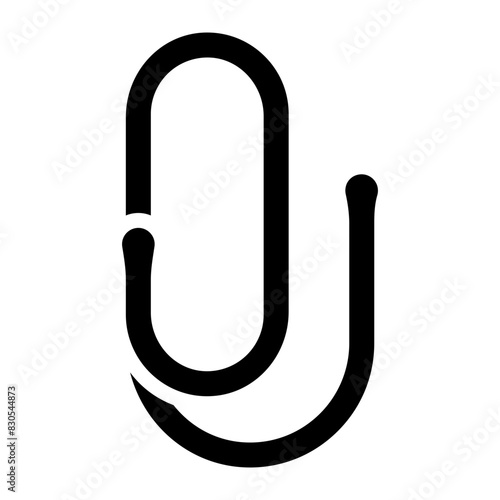paper clip glyph icon