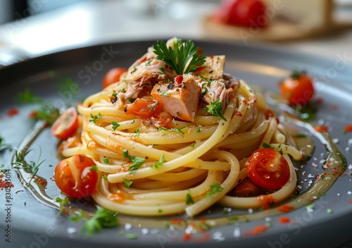 Delicious Italian Meal on a Plate Generative AI