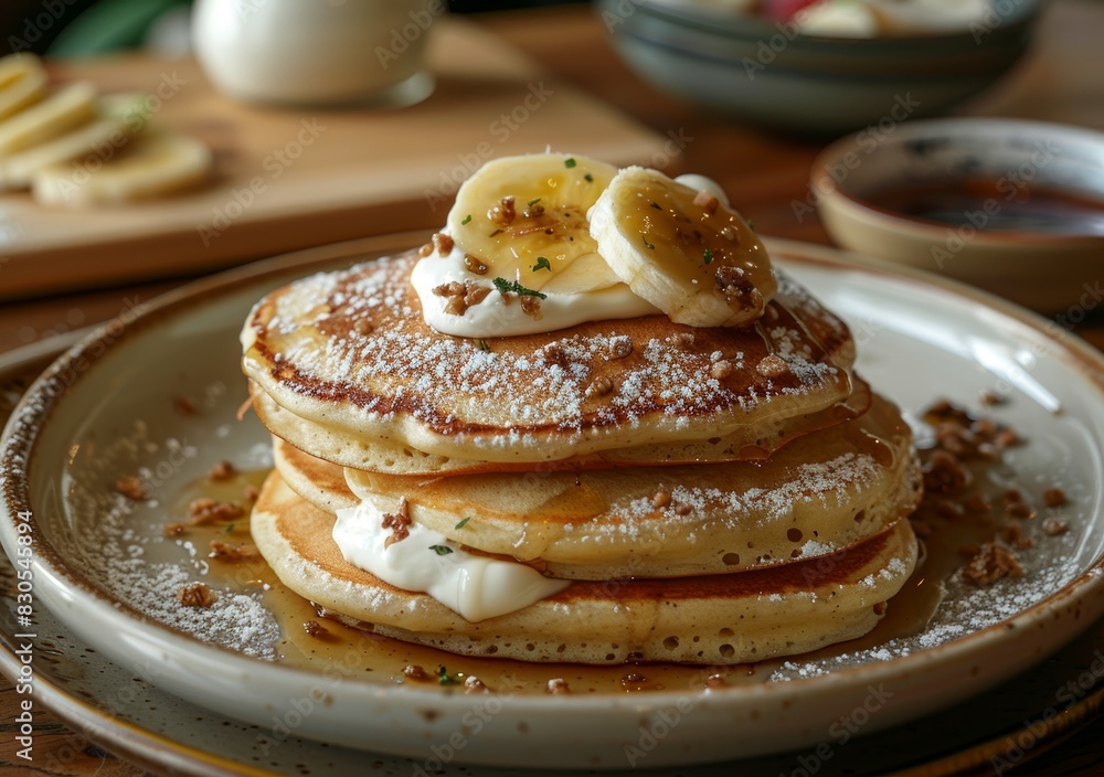 Delicious Breakfast Plate with Fresh Fruits Generative AI Delicious Breakfast Plate with Fresh Fruits Generative AI