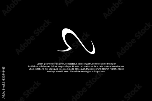 letter a bull modern minimal logo