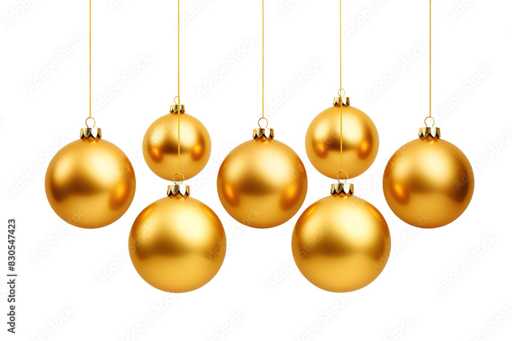 Gleaming Golden Ornaments Dance in the Air on White or PNG Transparent Background. Gleaming Golden Ornaments Dance in the Air on White or PNG Transparent Background.