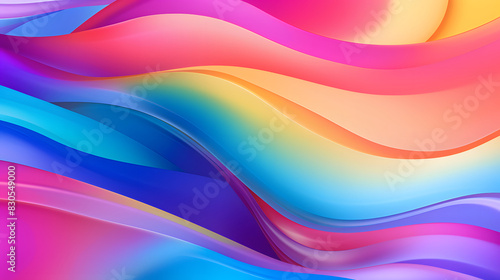 Digital colorful wavy gradient curve abstract graphic poster PPT background
